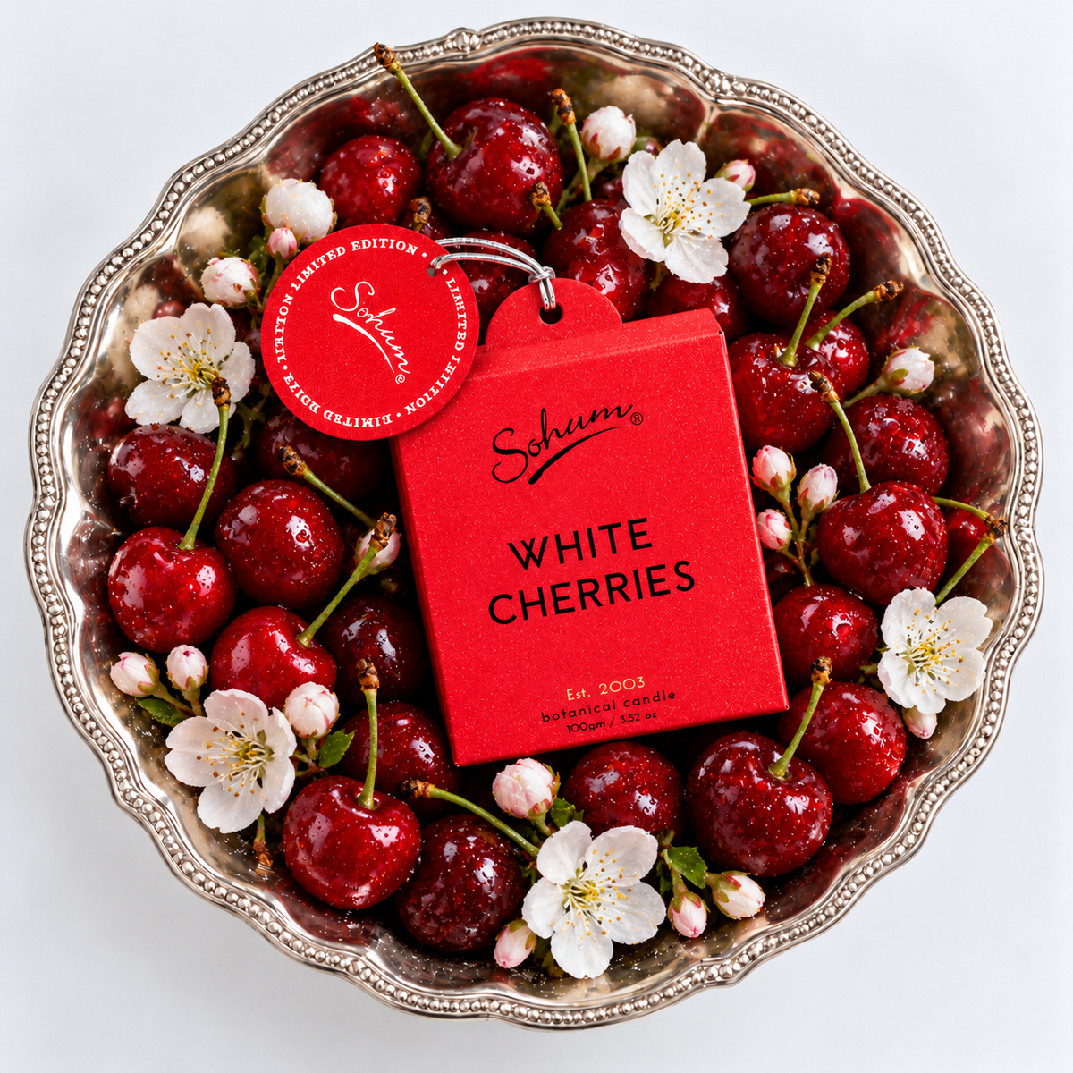 White Cherries Gifting Candlette
